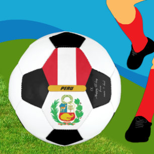 Peru personalizado, bandeira, bola de futebol foto