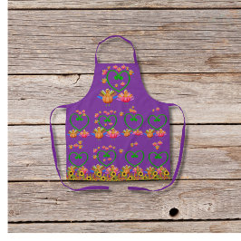 Perus de vegetais e flores solares, púrpura