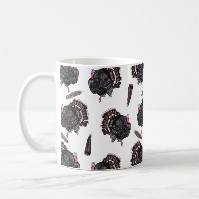 Perus e Penas - Xícara de café branca (Esquerda)