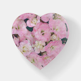 Pesa Papel de Arte Floral com Coração de Flores Ro