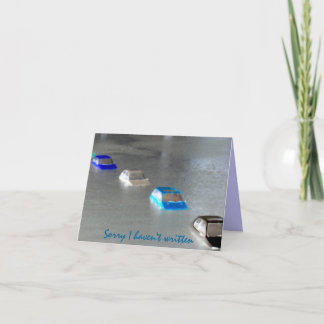 "Pesaroso eu não escrevi: Eu fui" cartão inundado