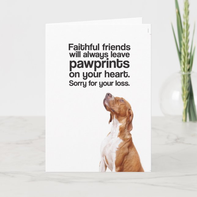 Pesaroso para sua perda (ponteiro) - cartão (Frente)