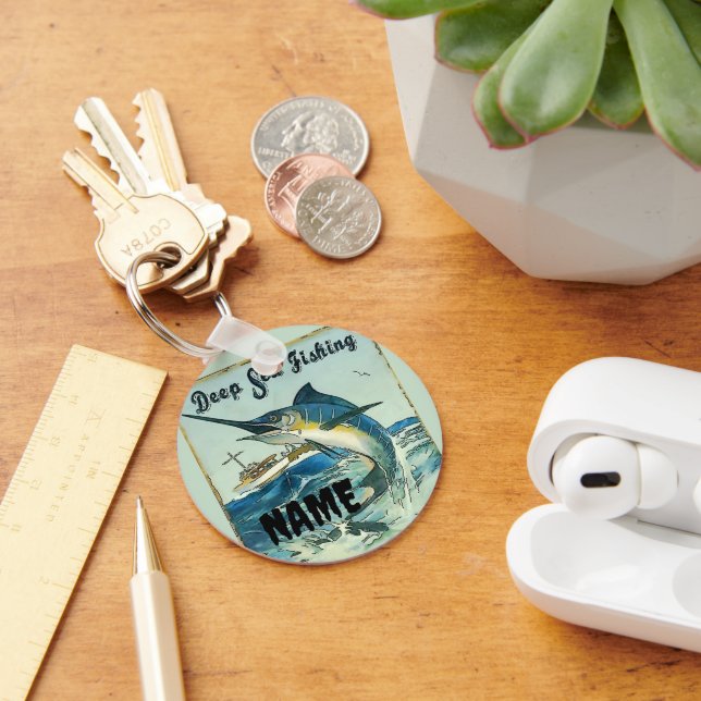 Pesca, acrescentar nome ou texto chaveiro (Mesa)