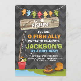 Pesca Aniversário Convites Fator de Pesca Garoto