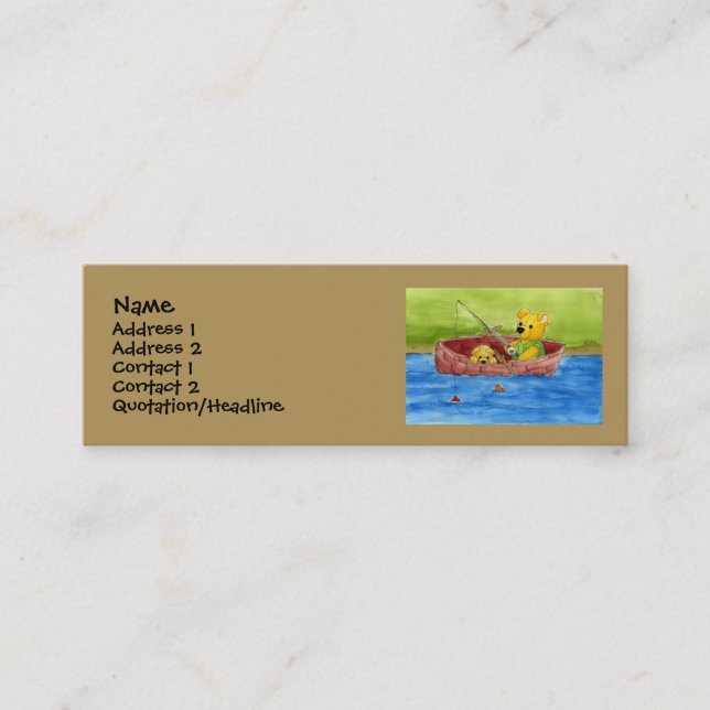 Pesca com o cartão de visita do pai (Frente)