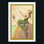 "Pesca da Sereia" Art Deco Impressão ca. 1928<br><div class="desc">13x19 Art Deco Impressão,  intitulado Fish Mermaid by Carlo Chiostrica ca. 1928</div>
