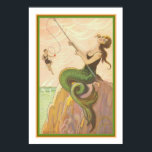 "Pesca da Sereia" Art Deco Impressão ca. 1928<br><div class="desc">13x19 Art Deco Impressão,  intitulado Fish Mermaid by Carlo Chiostrica ca. 1928</div>
