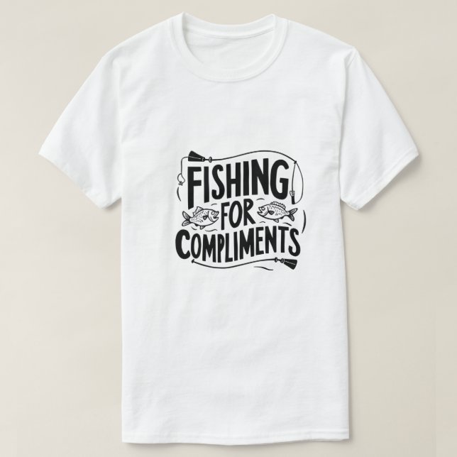 Pesca do complemento T-Shirt - Teto Gráfico Engraç (Frente do Design)