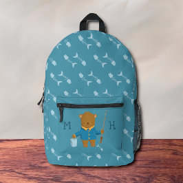 Pesca do urso pardo Kid Blue Mochila