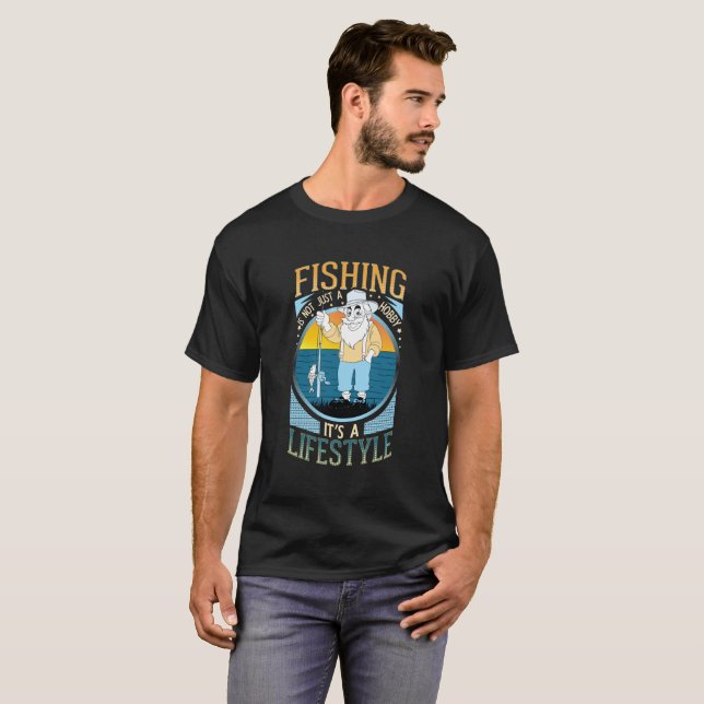 Pesca É um Design de camiseta Vintage Vintage (Frente Completa)