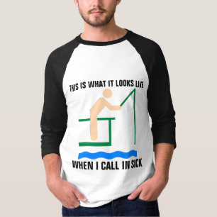 Pesca engraçada Camiseta FISHERMAN, CHAMADA DE DOE