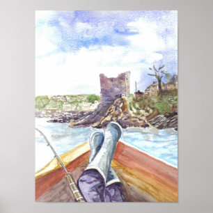 Pesca fora do poster de Polruan