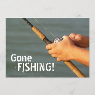 Pesca ida! Convite da viagem de pesca da empresa
