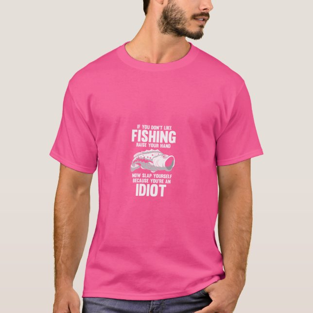 Pesca Idiota Engraçada Camisa Anglesa T (Frente)