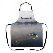 Pesca personalizável à base de águia ao pôr do sol