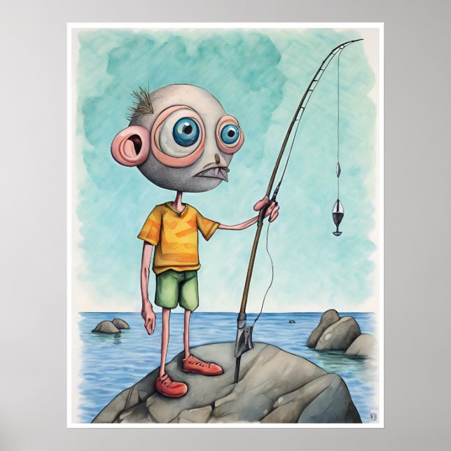 Pescador - Archival Art Impressão (Frente)