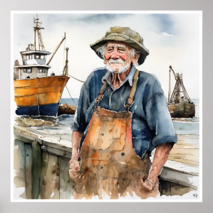 Pescador - Archival Art Impressão