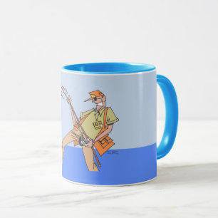 Pescador com caneca azul-esquerda