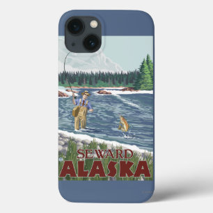 Pescador da mosca - Seward, Alaska