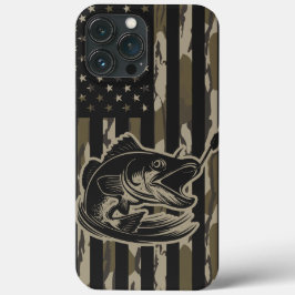 Pescador de Pesca Camo Flag Bottomland Camo
