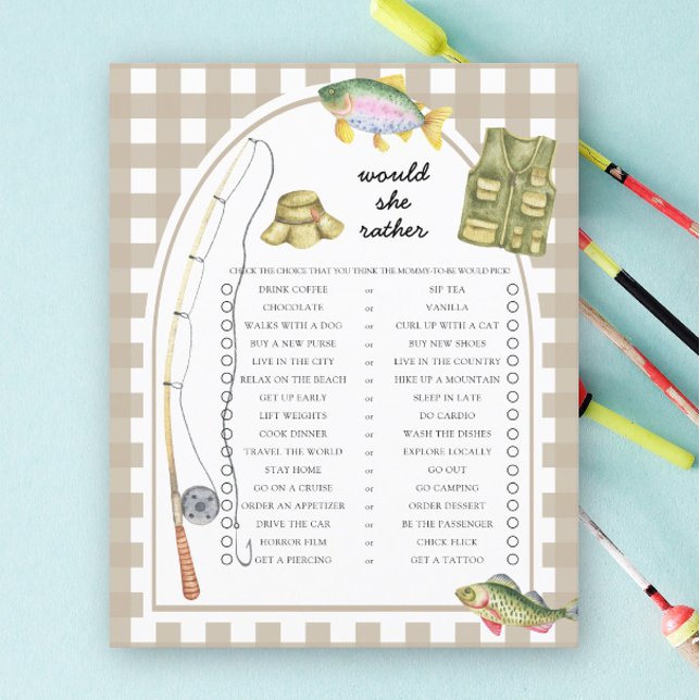 Pescador Ela Preferencialmente Jogo Chá de fraldas (Criador carregado)