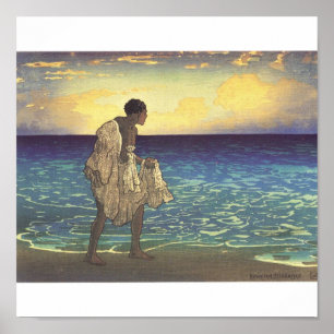 Pescador havaiano, impressão de botes