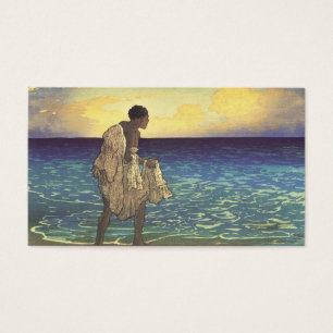 Pescador havaiano, impressão do woodblock