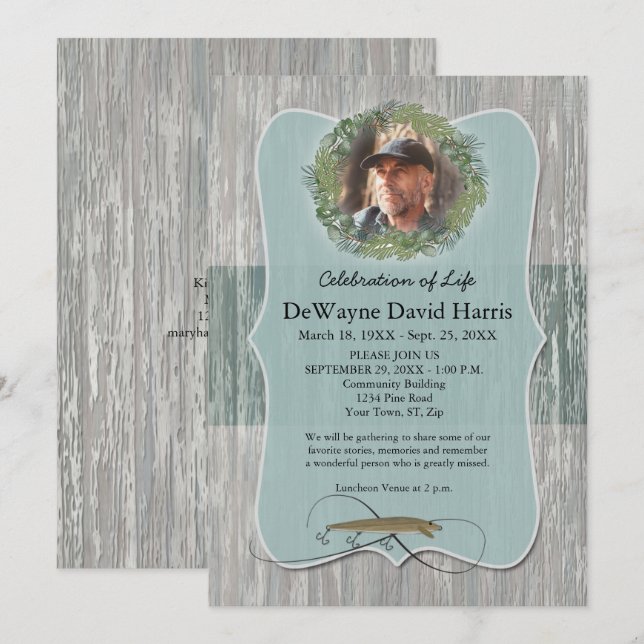 Pescador Simpatia Foto Anúncio Convite (Frente/Verso)