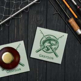 Pescador Verde Polonês e Peixes Personalizados