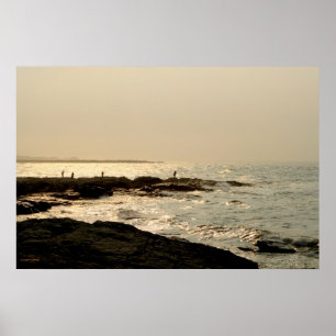 Pescadores no poster da fotografia de Newport