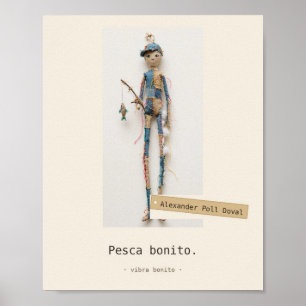 Pescaria bonita — Brinquedos de Tecido Poster