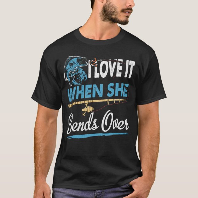 Pescoço Engraçado Camisa Voadora Pescador Acampand (Frente)