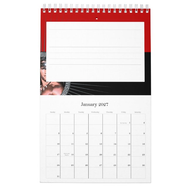 Peso que treina II - calendário pequeno (Jan 2027)