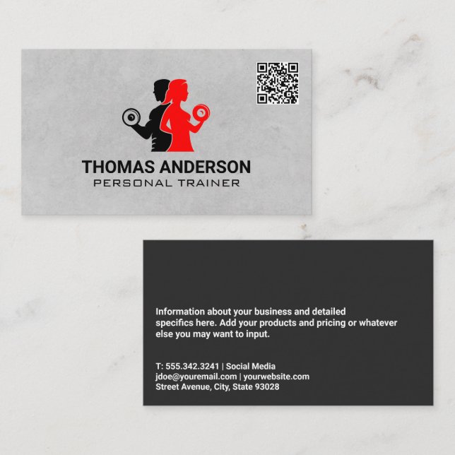 Pesos de elevação das pessoas | Cartão de visita d (Frente/Verso)