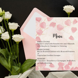 Pessals & Cream Weding Menu