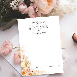 Pêssego com Cartão de Advertência, Creme Floral