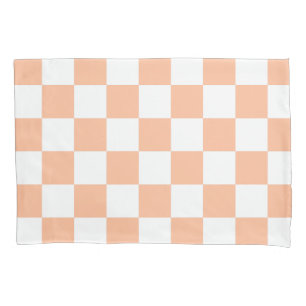Pêssego cor de laranja, quadrados marcados, geomét