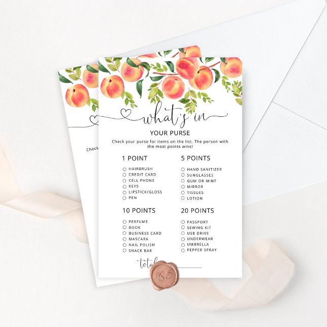 Pêssego d'água O que há no seu jogo de bolsa (Criador carregado)