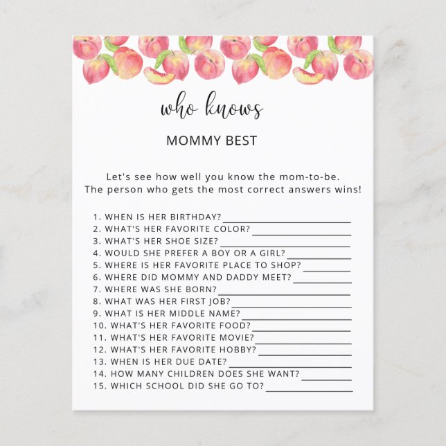 Pêssego d'água que conhece melhor a mamãe (Frente)