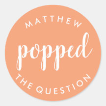 Pêssego do adesivo de perguntas encaixado