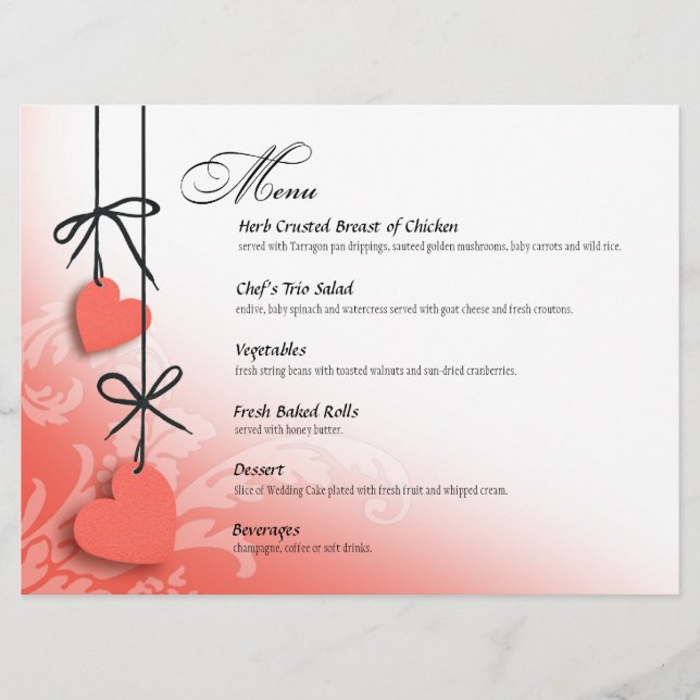 Pêssego do menu do comensal dos Heartstrings (Frente)