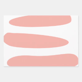 Pêssego e branco Abstrato