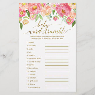 Pêssego e Pink Peony Flor Bebê Jogo