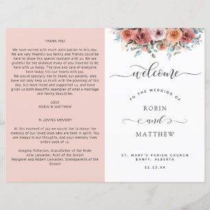 Pêssego Eoral Blush, Programa de Casamento Floral