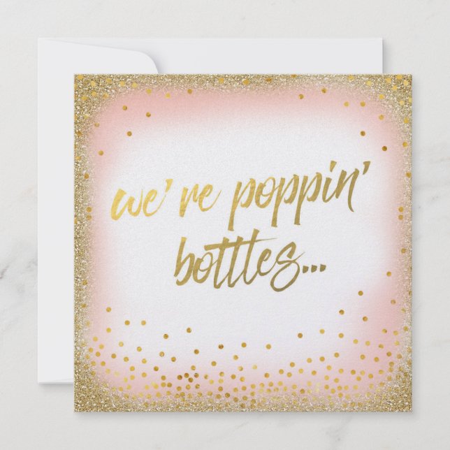 Pêssego nós somos pérola do convite das garrafas (Frente)