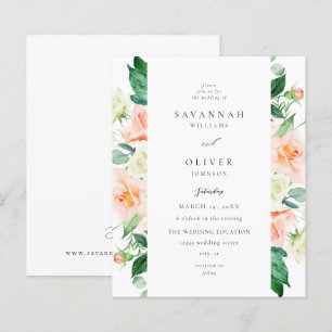 Pêssego Orçamental e Casamento Floral Branco V3