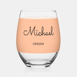 Pêssego Personalizado de Casamento de Na moda Mono