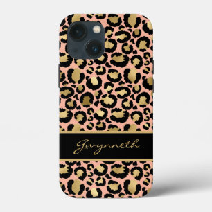 Pêssego preto Leopardo preto com o seu nome