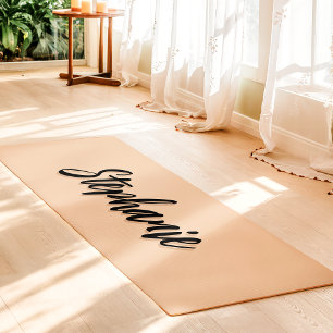 Pêssego Suave E Esteira De Yoga Personalizada Simp