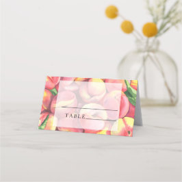 Pêssegos - cartões de lugar de casamento